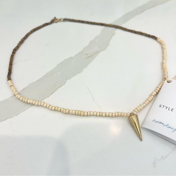 Noonday Collection Jewelry - NWT Noonday Collection Navigator Cream and Gold Beaded Necklace